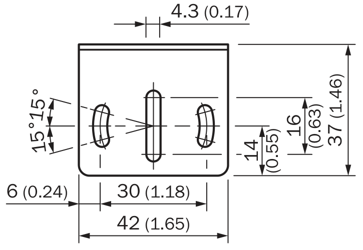 [Klever Portal:7457:aebe5c3d9680] SICK Escuadra galvanizada para sensores M18 - BEF-WN-M18