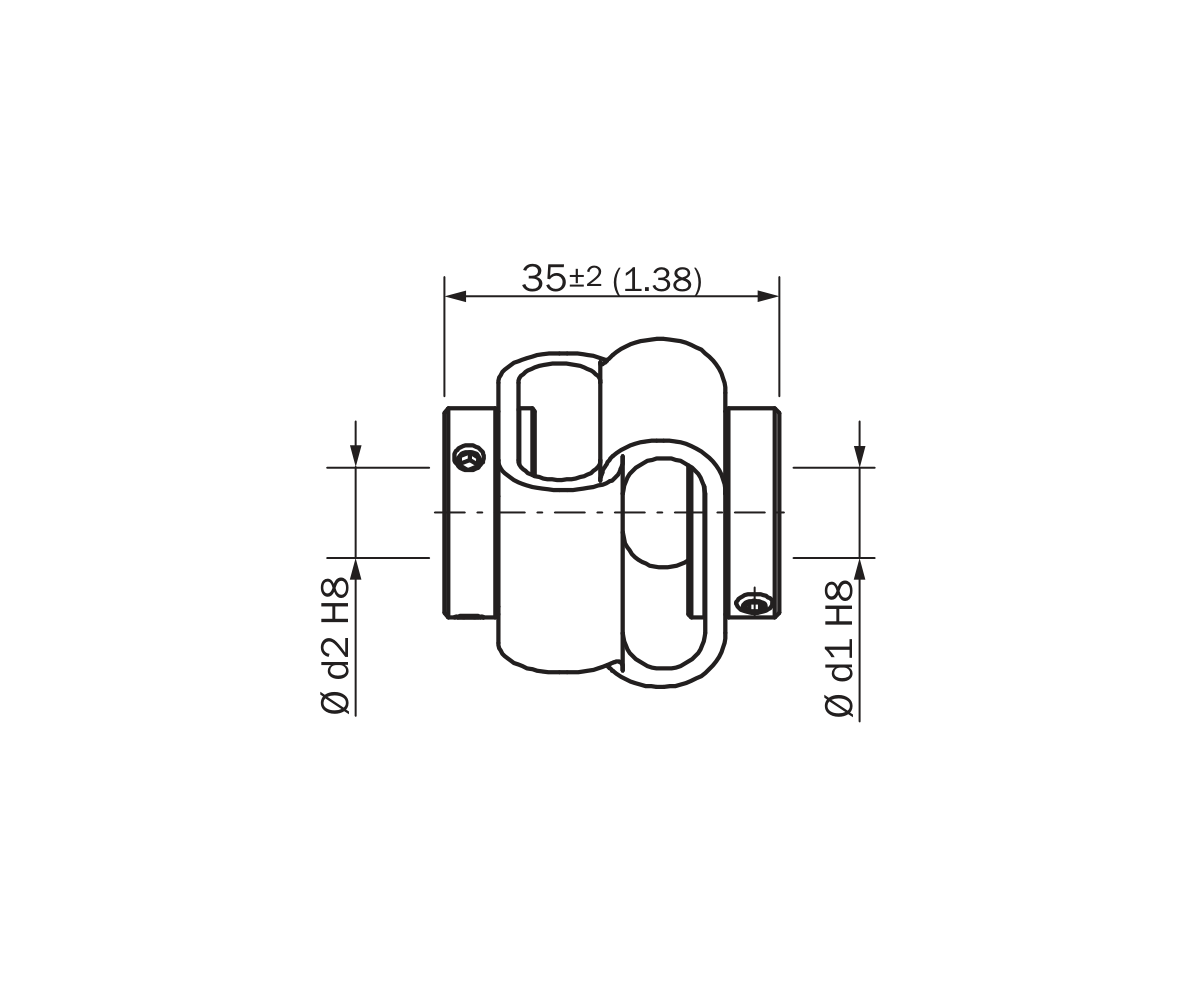 [Klever Portal:7471:b0abd75354b2] SICK Acoplamiento de doble bucle 6 mm / 10 mm - KUP-0610-D