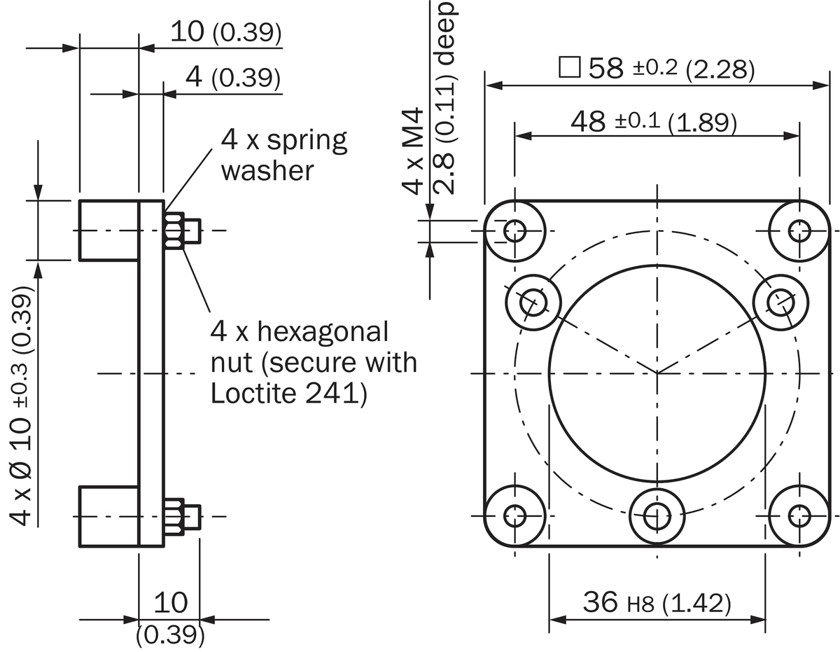 [Klever Portal:7475:954ef7dbfcea] SICK Adaptador de brida para encoder de 36 mm - BEF-FA-036-060RSA