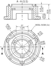 SICK Campana de montaje para encoder con brida servo - BEF-MG-50