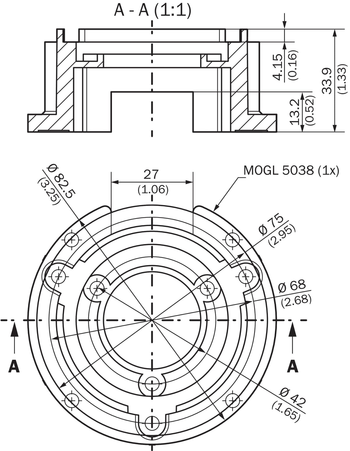 [Klever Portal:7480:cc6336d3b16f] SICK Campana de montaje para encoder con brida servo - BEF-MG-50