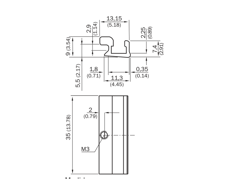 [Klever Portal:7490:d3f02f9f8a53] SICK Soporte para cilindros con ranura de cola de milano - BEF-KHZ-ST1