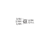 SICK Cable M12 hembra acodado de 4 polos, PUR sin halógenos, 5 m - YG2A14-050UB3XLEAX