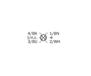 SICK Cable M12 hembra recto de 4 polos, PUR sin halógenos, 2 m - YF2A14-020UB3XLEAX