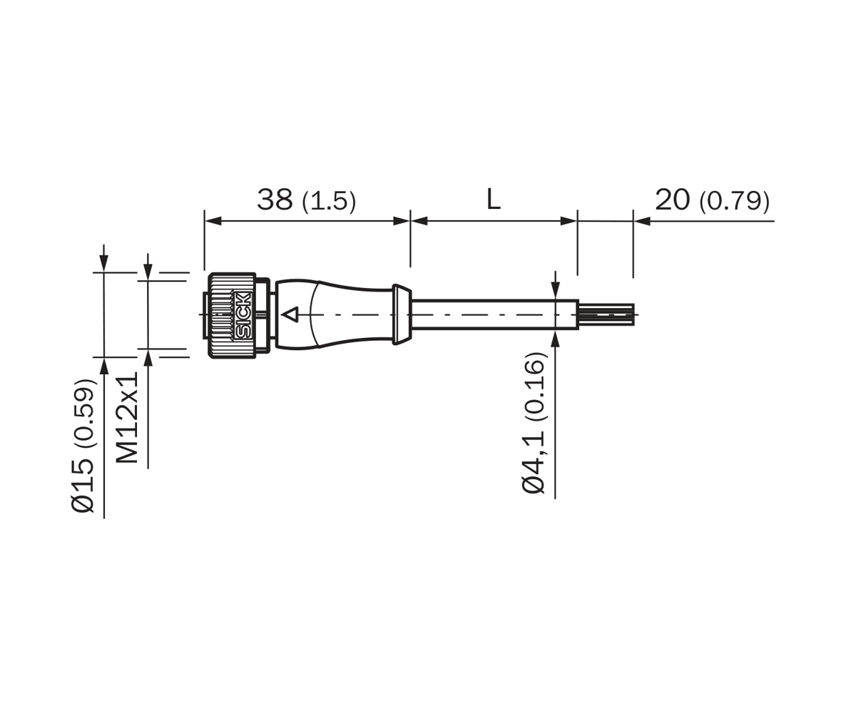 [Klever Portal:7550:856c96726d72] SICK Cable M12 hembra recto de 3 polos, PUR sin halógenos, 5 m - YF2A13-050UB1XLEAX