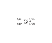 SICK Cable M12 macho recto de 4 polos, PUR sin halógenos, 15 m - YM2A14-150UB3XLEAX