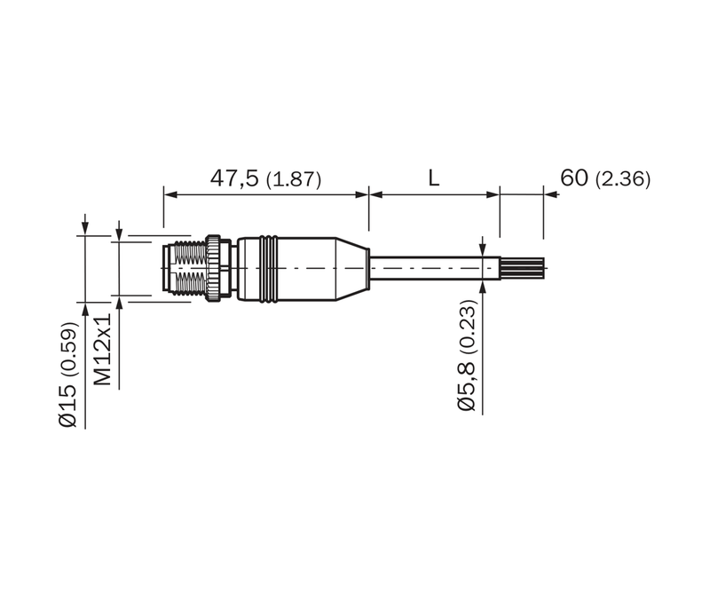 [Klever Portal:7565:c5f9cb3c40ff] SICK Cable M12 macho recto de 8 polos, PUR sin halógenos, 5 m - YM2A18-050UA5XLEAX