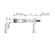 SICK Cable M8 hembra de 4 polos, PVC, 10 m - YF8U14-100VA3XLEAX