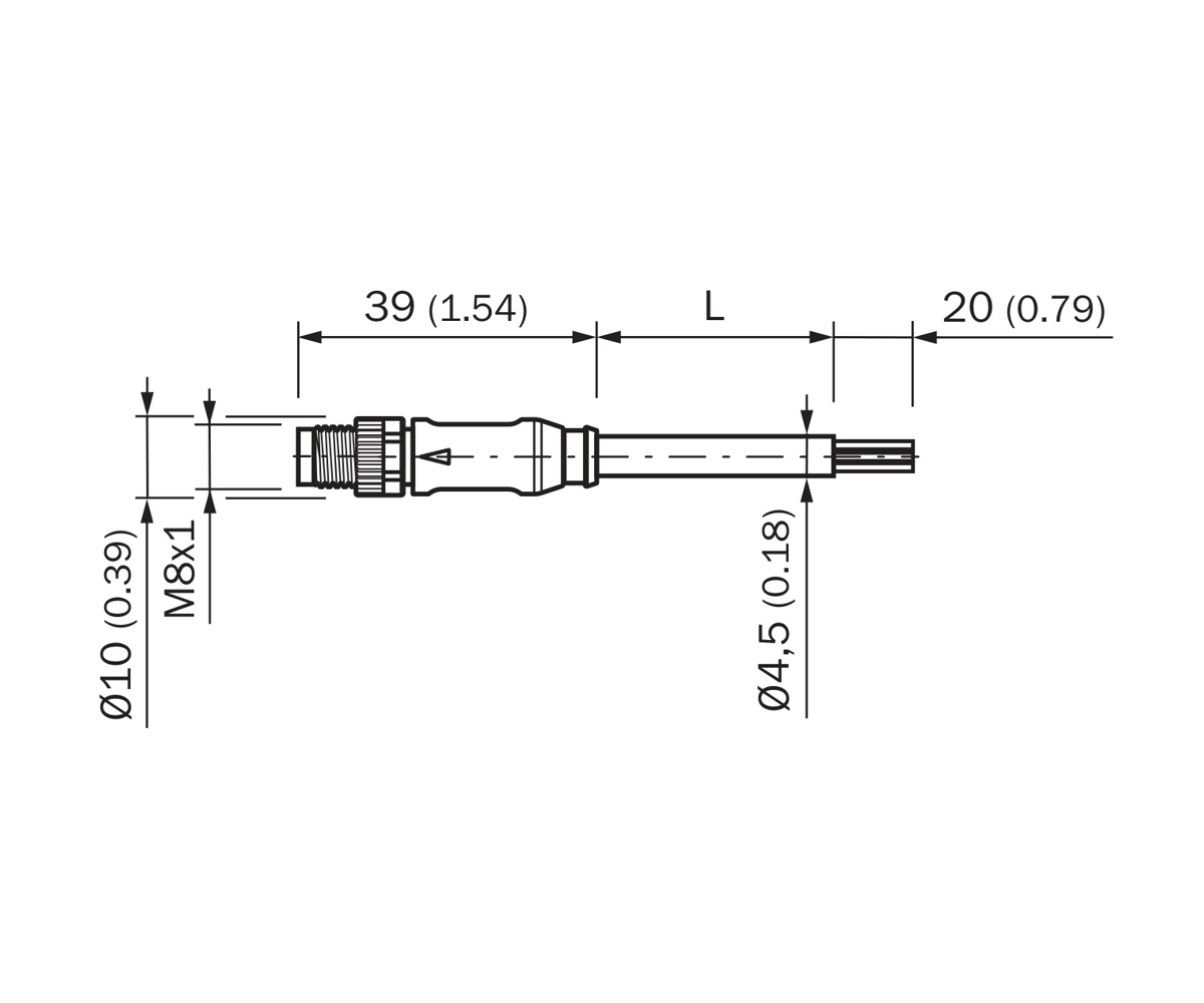[Klever Portal:7595:e990f391004f] SICK Cable M8 macho de 3 polos, PVC, 5 m - YM8U13-050VA1XLEAX