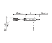 SICK Cable M8 macho de 3 polos, PVC, 5 m - YM8U13-050VA1XLEAX
