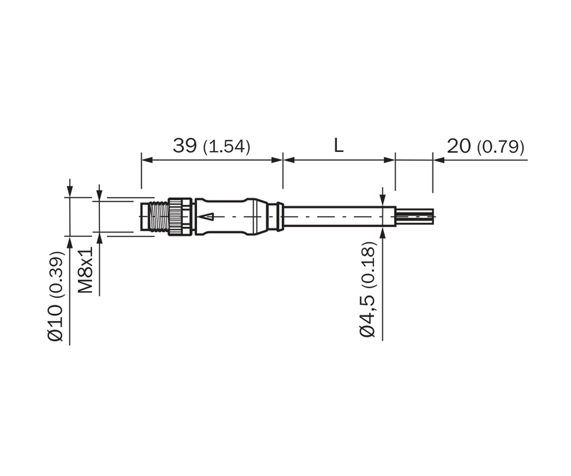 [Klever Portal:7595:e990f391004f] SICK Cable M8 macho de 3 polos, PVC, 5 m - YM8U13-050VA1XLEAX