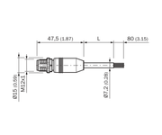 SICK Cable M12 macho recto de 12 polos, PUR sin halógenos, 5 m - YM2A2B-050UD3XLEAX