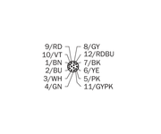 SICK Cable M12 macho recto de 12 polos, PUR sin halógenos, 5 m - YM2A2B-050UD3XLEAX