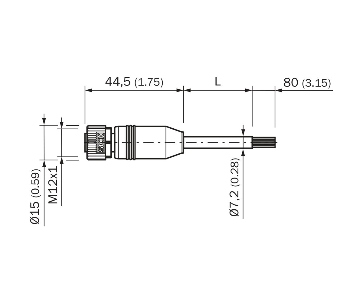 [Klever Portal:7650:4f70a00d0e51] SICK Cable M12 hembra recto de 12 polos, PUR sin halógenos, 20 m - YF2A2B-200UD3XLEAX