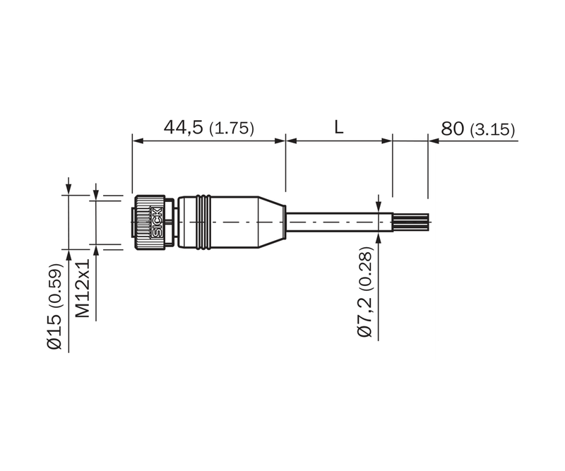 [Klever Portal:7650:4f70a00d0e51] SICK Cable M12 hembra recto de 12 polos, PUR sin halógenos, 20 m - YF2A2B-200UD3XLEAX