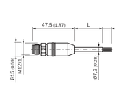 SICK Cable M12 macho recto de 12 polos, PUR sin halógenos, 5 m - YM2A6B-050UD3XLEAX