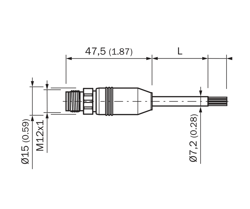 [Klever Portal:7655:626f0a71ceda] SICK Cable M12 macho recto de 12 polos, PUR sin halógenos, 5 m - YM2A6B-050UD3XLEAX