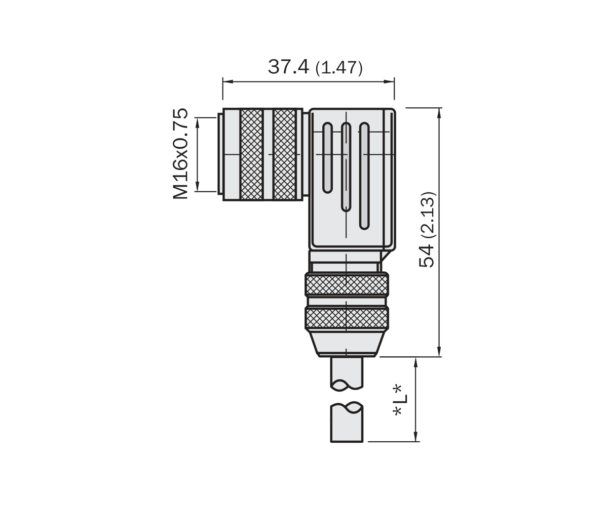 [Klever Portal:7670:4c36758b6d51] SICK Cable M16 hembra acodado de 8 polos, 5 m - YG2Z18-050XXXXLEBX