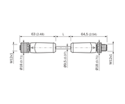 SICK Cable de alimentación M12 hembra-macho, codificación L, 5 m - YF2L15-050UK1M2L15