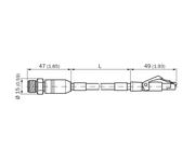 SICK Cable Ethernet M12 a RJ45 para exterior, 5 m - YM2D34-050PN4MRJA4