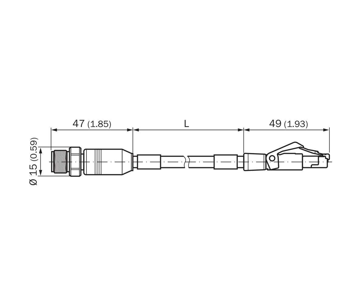 [Klever Portal:7715:2a5800b4d2ef] SICK Cable Ethernet M12 a RJ45 para exterior, 5 m - YM2D34-050PN4MRJA4