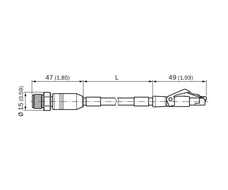 [Klever Portal:7715:2a5800b4d2ef] SICK Cable Ethernet M12 a RJ45 para exterior, 5 m - YM2D34-050PN4MRJA4