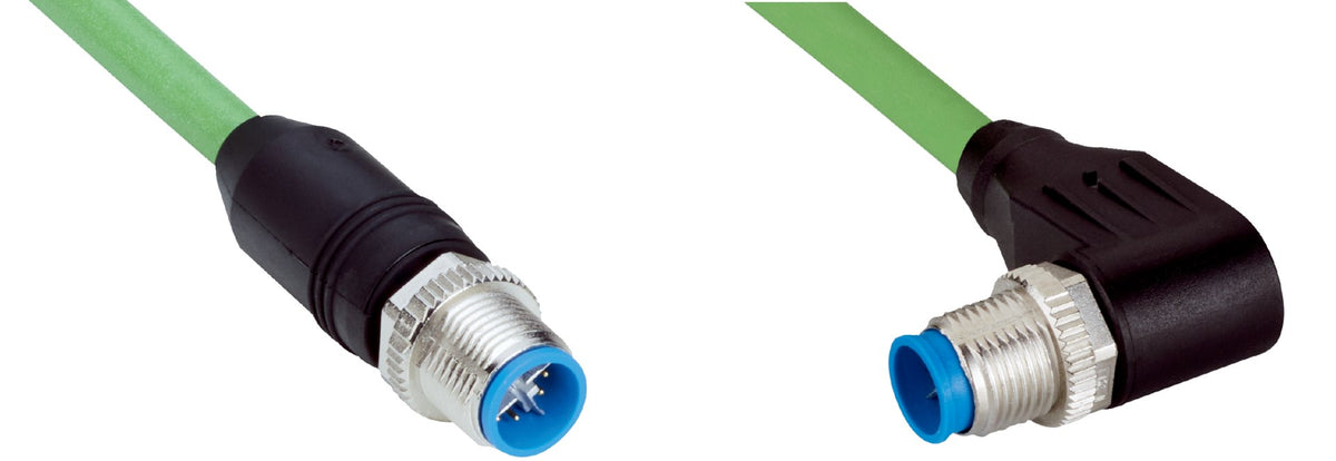 [Klever Portal:7724:b6a5bffae1a3] SICK Cable Ethernet M12 recto a M12 acodado, CAT6A, 10 m - YN2X18-100EG1M2X18 · Imagen principal