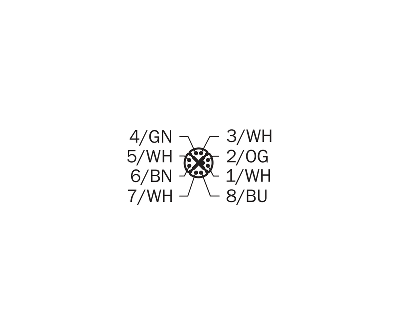[Klever Portal:7726:2c1674603478] SICK Cable Ethernet M12 recto a M12 acodado, CAT6A, 10 m - YN2X18-100EG1M2X18