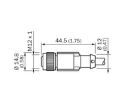 SICK Cable M12 hembra de 8 polos para RS-422 / SSI, 20 m - YF2A88-200XXXXLEAX