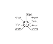 SICK Cable M12 hembra de 8 polos para RS-422 / SSI, 20 m - YF2A88-200XXXXLEAX