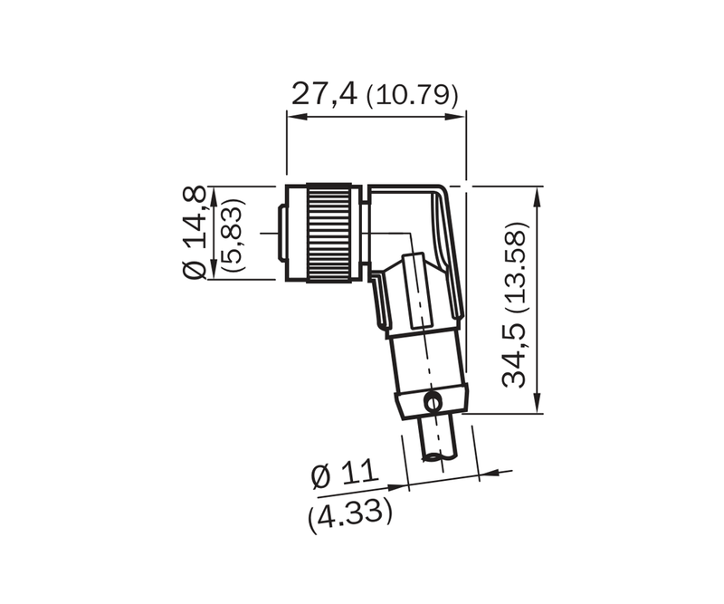 [Klever Portal:7765:527fcb0f7c13] SICK Cable M12 hembra acodado de 8 polos para RS-422 / SSI, 20 m - YG2A68-200XXXXLECX