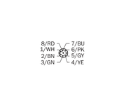 SICK Cable M12 hembra-macho de 8 polos para robots, 3 m - YF2A18-030UA5M2A18
