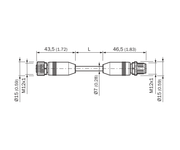 SICK Cable de alimentación M12 hembra-macho de 5 polos, 5 m - YF2A15-050UE3M2A15