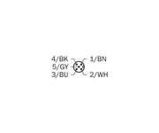 SICK Cable de alimentación M12 hembra-macho de 5 polos, 5 m - YF2A15-050UE3M2A15