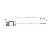 SICK Cable adaptador HIPERFACE JST a M23, 1 m - DSL-2317-G01MJB6