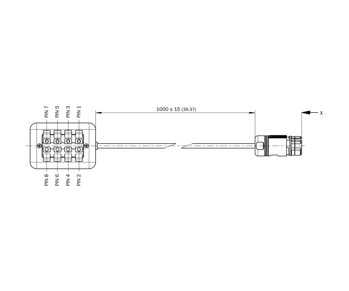 [Klever Portal:7810:0f12462a41fd] SICK Cable adaptador incremental de caja de bornes a M23, 1 m - DSL-2317-G01MJC7