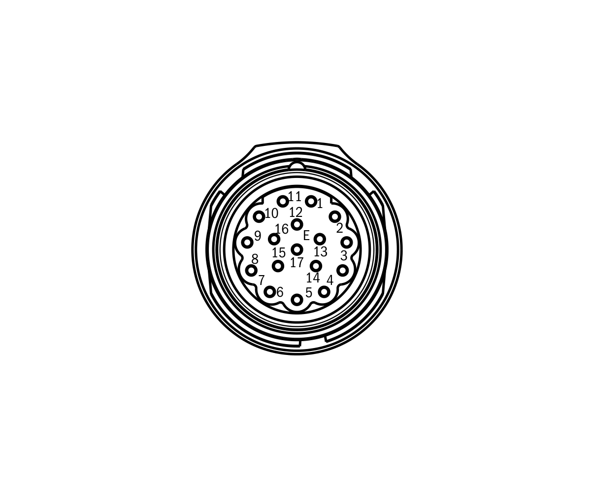 [Klever Portal:7812:a5bec94d2461] SICK Cable adaptador incremental de caja de bornes a M23, 1 m - DSL-2317-G01MJC7