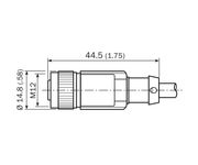 SICK Cable M12 hembra de 8 polos, PUR sin apantallar, 10 m - DOL-1208G10MD25KM1