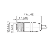 SICK Cable incremental/SSI M12 hembra, apantallado, 20 m - DOL-1208-G20MAC1