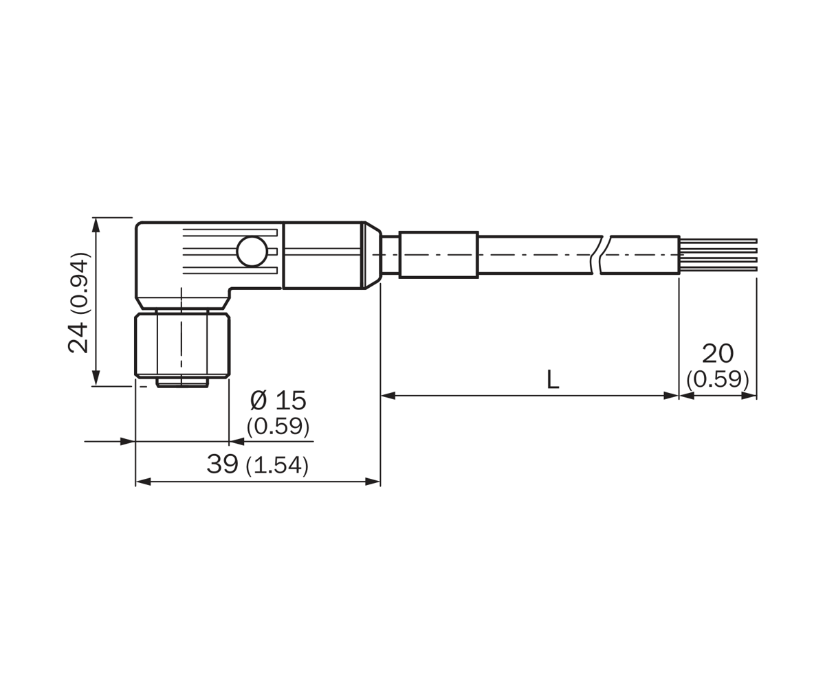 [Klever Portal:7895:a1762f395d2b] SICK Cable M12 acodado con LED PNP para entornos higiénicos, 10 m - YI2AP4-100VB3XLEAX