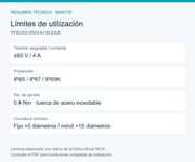 SICK Cable M8 para entornos higiénicos, 5 m - YF8U53-050VA1XLEAX