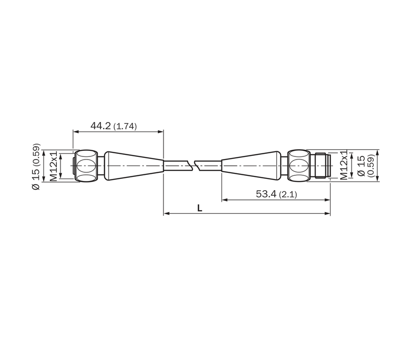 [Klever Portal:7910:bda9c6c105b9] SICK Cable M12 hembra-macho de PP para entornos higiénicos, 5 m - DSL-1204-G05MRN