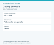 SICK Cable hembra 7/8 de pulgada, 5 pines, 5 m - DOL-7805G05M075KM0
