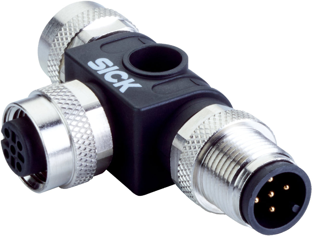 [Klever Portal:7959:22f1f4e74603] SICK Distribuidor en T M12 de 5 pines para emisor y receptor - DSC-1205T000025KM0 · Imagen principal