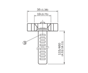 SICK Soporte de ranura en C para cilindros circulares - BEF-KHZ-RC1-25