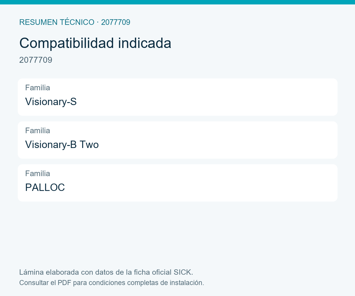 [Klever Portal:8006:2df51db6d2e4] SICK Kit de sujeción para Visionary y PALLOC - 2077709