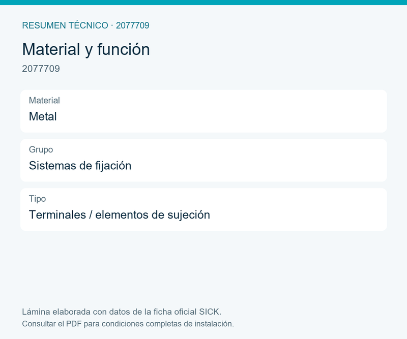 [Klever Portal:8007:9e8962163c50] SICK Kit de sujeción para Visionary y PALLOC - 2077709