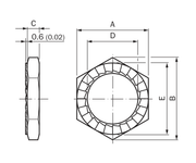 SICK Tuercas hexagonales M18 × 1, 2 piezas - BEF-MU-M18N