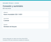 SICK Tuercas hexagonales M18 × 1, 2 piezas - BEF-MU-M18N