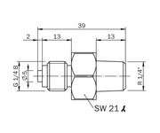 SICK Adaptador de proceso G ¼ B a R ¼ A - BEF-AD-G14-R14-PXX